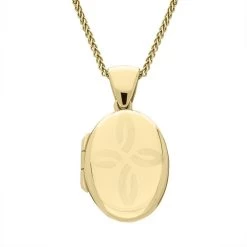 9ct Yellow Gold Small Oval Locket