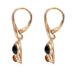 Rose Gold Plated Sterling Silver Whitby Jet Amethyst Amber Open Circle Two Piece Set -Boutique Fashion Accessories Store 00178183RoseGoldWhitbyJetAmethystAmberBubbleDropEarrings E2529side 4c1685f3 b5ec 437e a964 4252b62fbf2f