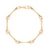 18ct Rose Gold Handmade Baton Link Bracelet