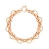 18ct Rose Gold Round Link Handmade Bracelet
