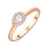 18ct Rose Gold 0.25ct Diamond Pear Cut Cluster Ring