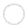18ct White Gold Twist Byzantine Handmade Bracelet
