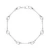 18ct White Gold Handmade Baton Link Bracelet