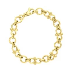 18ct Yellow Gold Infinity Link Handmade Bracelet