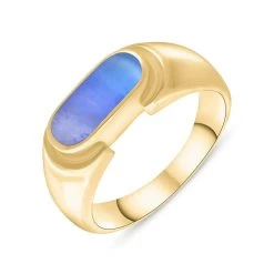 18ct Yellow Gold Moonstone Oval Dodgem Ring