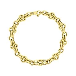 18ct Yellow Gold Multi Link Cable Chain Bracelet