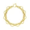 18ct Yellow Gold Round Link Handmade Bracelet