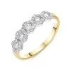 18ct Yellow Gold 0.43ct Diamond Half Eternity Cluster Ring
