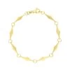 18ct Yellow Gold Rhombus Handmade Bracelet