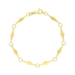 18ct Yellow Gold Rhombus Handmade Bracelet