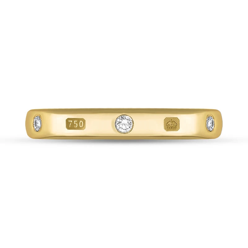18ct Yellow Gold 0.18ctiamond Queen's Jubilee Hallmark 6mm Ring 2 18ct Yellow Gold 0.18ctiamond Queen's Jubilee Hallmark 6mm Ring - Image 2
