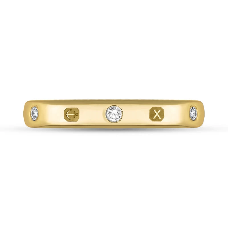 18ct Yellow Gold 0.18ctiamond Queen's Jubilee Hallmark 6mm Ring 3 18ct Yellow Gold 0.18ctiamond Queen's Jubilee Hallmark 6mm Ring - Image 3