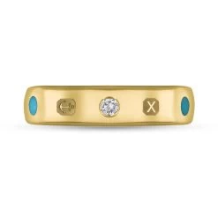 18ct Yellow Gold Turquoise 0.08ct Diamond Queen's Jubilee Hallmark 5mm Ring 6 18ct Yellow Gold Turquoise 0.08ct Diamond Queen's Jubilee Hallmark 5mm Ring -Boutique Fashion Accessories Store 18ct yellow gold turquoise diamond 5mm wedding band ring r1193 5 jfh 3 5b034fb2 439e 4806 b38c 788afff5a4c9