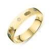 18ct Yellow Gold Turquoise 0.08ct Diamond Queen's Jubilee Hallmark 5mm Ring