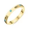18ct Yellow Gold Turquoise Queen's Jubilee Hallmark 6mm Ring