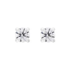 18ct White Gold 0.50ct Diamond Solitaire Stud Earrings