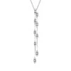 18ct White Gold Diamond Double Drop Necklace