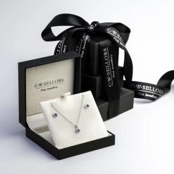 18ct White Gold Sapphire Diamond Two Piece Gift Set -Boutique Fashion Accessories Store 18ctWhiteGoldSapphireDiamondTwoPieceGiftSet S148 502c3e62 b633 4009 b24f a39d05b5d68b