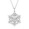 18ct White Gold Snowflake 1.13ct Diamond Necklace