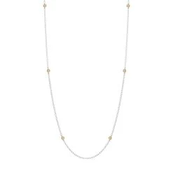18ct White And Rose Gold Diamond Long Necklet