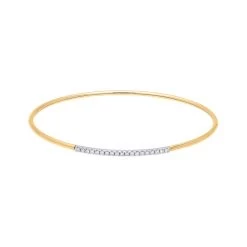18ct Rose Gold 0.17ct Diamond Bangle