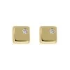 18ct Yellow Gold Diamond Square Stud Earrings