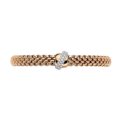 Fope Vendome 18ct Rose Gold 0.20ct Diamond Bracelet -Boutique Fashion Accessories Store 542b bbr front br