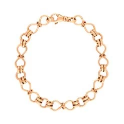 9ct Rose Gold Figure Of Eight Bracelet