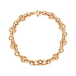 9ct Rose Gold Multi Link Cable Chain Bracelet