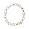 9ct Rose Gold Sterling Silver Infinity Link Handmade Bracelet