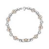 9ct Rose Gold Sterling Silver Multi Link Cable Chain Bracelet