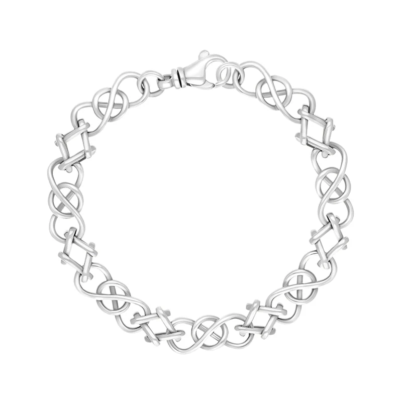9ct White Gold Celtic Knot Handmade Bracelet 1 9ct White Gold Celtic Knot Handmade Bracelet