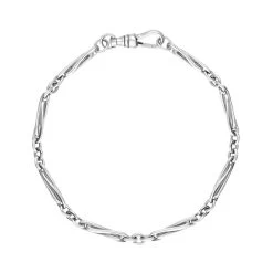 9ct White Gold Handmade Twist Bracelet