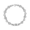 9ct White Gold Multi Link Cable Chain Bracelet