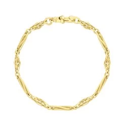 9ct Yellow Gold Twist Byzantine Handmade Bracelet