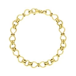 9ct Yellow Gold Figure Of Eight Bracelet