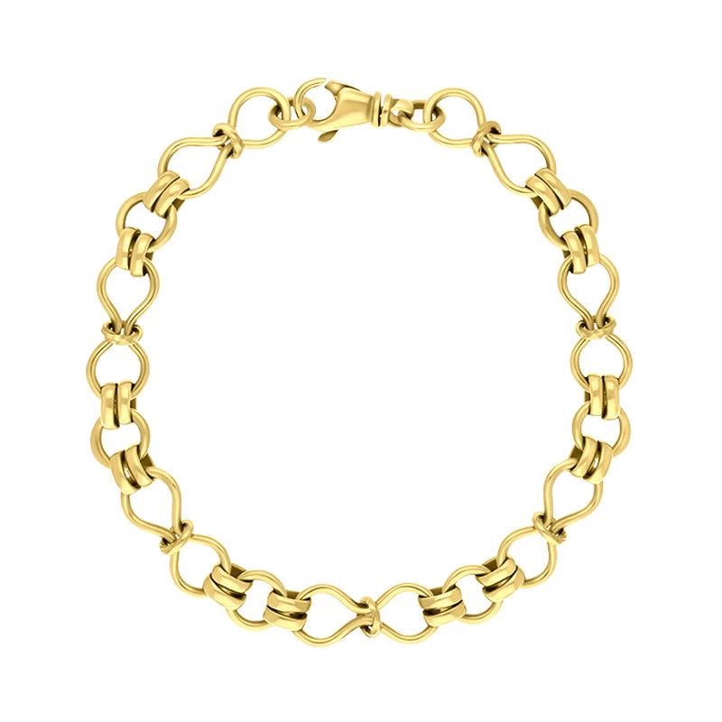 9ct Yellow Gold Figure Of Eight Bracelet 1 9ct Yellow Gold Figure Of Eight Bracelet