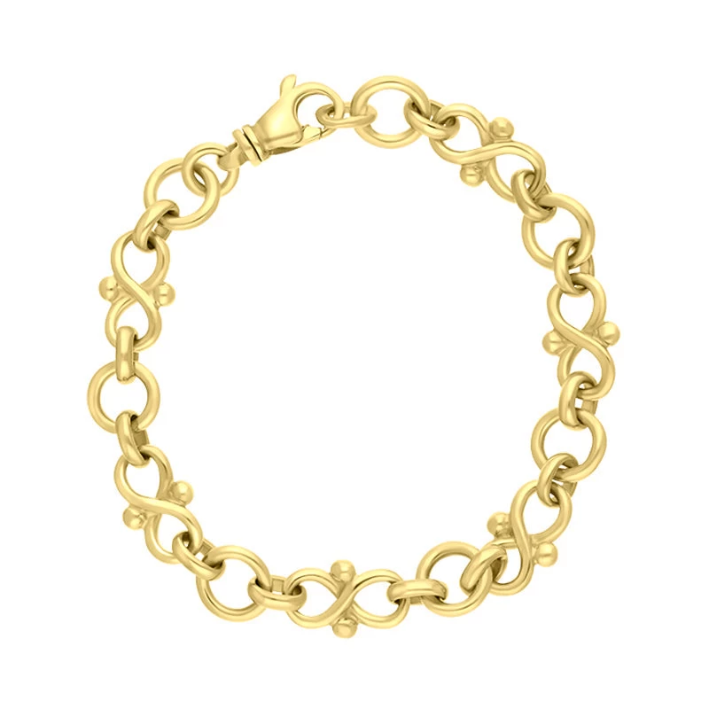 9ct Yellow Gold Infinity Link Handmade Bracelet 1 9ct Yellow Gold Infinity Link Handmade Bracelet
