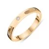 9ct Rose Gold 0.12ct Diamond Queen's Jubilee Hallmark 3mm Ring