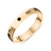 9ct Rose Gold Whitby Jet Queen's Jubilee Hallmark 4mm Ring