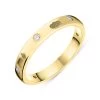 9ct Yellow Gold 0.18ct Diamond Queen's Jubilee Hallmark 6mm Ring
