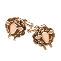9ct Rose Gold Sheep Cufflinks