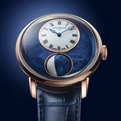 Arnold & Son Watch Luna Magna Meteorite Red Gold Limited Edition 14 Arnold & Son Watch Luna Magna Meteorite Red Gold Limited Edition -Boutique Fashion Accessories Store A SLunaMagnaRGbluemeteorite face up