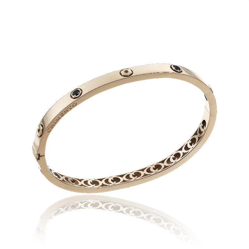 Chimento Armillas Be Mine 18ct Rose Gold 0.30ct Black Diamond Bangle 1 Chimento Armillas Be Mine 18ct Rose Gold 0.30ct Black Diamond Bangle