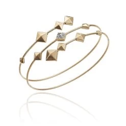 Chimento Armillas Pyramis 18ct Rose Gold Diamond Spiral Bangle