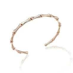 Chimento Bamboo 18ct Rose Gold Diamond Bangle