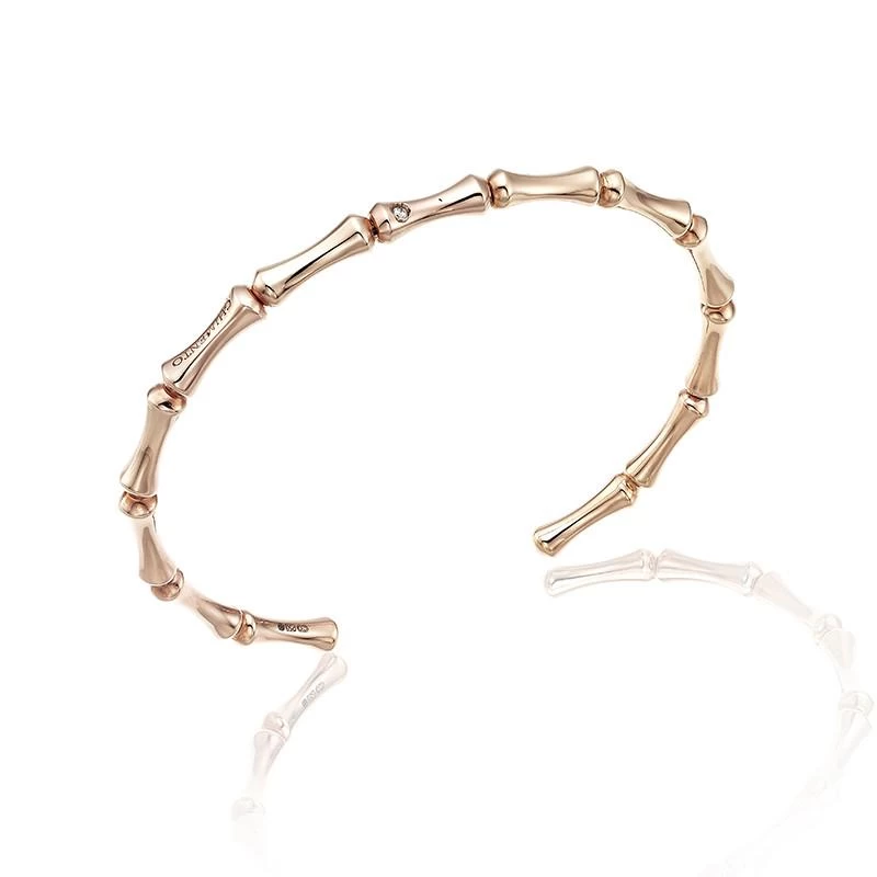 Chimento Bamboo 18ct Rose Gold Diamond Bangle 1 Chimento Bamboo 18ct Rose Gold Diamond Bangle