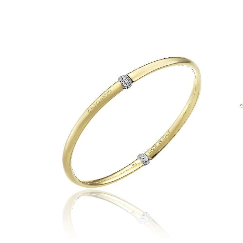 Chimento Bamboo Flirt 18ct Yellow Gold 0.27ct Diamond Bangle