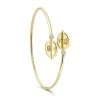 Faberge 1842 18ct Yellow Gold Diamond Egg Crossover Bracelet