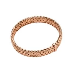 Fope Panorama 18ct Rose Gold 0.01ct Diamond Flexible Bracelet